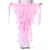 Stage Wear 1pcs/lot Belly Dance Costume Tassel Wrap Belt Chain Chiffon Hip Tribal Waistchain Free Size Candy Solid