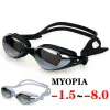Accessoires Plating Myopia Swim Goggles Professionele waterdichte anti -mist UV Shield Eyewear Swimming Pool Water Sportglazen voor mannen Women