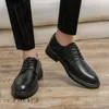 Dress Shoes Handmade Men's Genuine Leather Derby High-End Pointed Toe Wedding Business Formal Wear Fashion