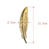 1Pc Retro Metal Feather Bookmark Fashion Leaf Shape Page Marker Student Stationery Child Gift School Office Accessories