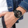 Wristwatches New Direct Racing Mens Top Luxury Sports Reloj Hombre Casual Large dial Military Leather Black Q240426