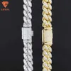 Lifeng Fashion Custom Jewelry Selling Gold Cuban Link Chain 925 Sterling Silver White Yellow Hip Hop Cuban Chain Halsband