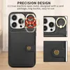 Cell Phone Cases Trendy Wallet PU Leather Phone Case For iPhone 13 15 Pro Max 14 15Pro 11 12 Card Pocket 360 Rotatable Ring Stand Holder Cover J240426