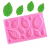 Formar 2ps silikonformar för tårtdekorationsverktyg Diy Chocolate Olika blad Maple Leaf Harts Formar Fondant Kök Bakningstillbehör