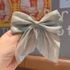 Sweet Bow Hairpins Solid Color Bowknot Hair Clips For Girls Satin Butterfly Barrettes Duckbill Clip Kids Hair Accessories