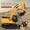 Auto elettrica/RC RC Excavator Dumping Truck 2.4G Remote Control Engineering Vehicle Crawler Truck Toy Childrens Regali di Natale 2404