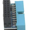 USB 3.0 19 Pin 20PIN Male a femenino Adaptador de extensión hacia abajo 90 grados para adaptadores de hardware de placa base