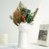 Decorative Flowers Dry Pampas Grass Hydrangea Forever Rose Tail Natural Dried Flower Bouquet Weddings Arrangement Home Room Table