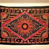 Tapisserier Hippie Mandala Sun and Moon Man -Made Affisch Tapestry Wall Hanging - India Gold Burning Sun Star Psychedelic Pop Mysterious Beach