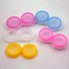 Kontakta lins Tillbehör 20st/Lot Candy Colorful Contact Lens Case Travel Små söta glasögonhållare för kontaktlinsbox kvinnor D240426