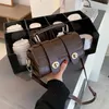 Väska vintage mode kvinnlig krokodilmönster 2024 kvalitet pu läder kvinnor designer handväska liten fyrkantig axel messenger