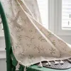 Cortina de empalme floral, cortina de estiramiento de crochet hueco beige, adecuado para la sala de estar de fiesta en el dormitorio.