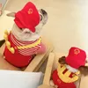 Ropa de perro Sombrero de lengua de pato mascota Exquisito sol soldado gato de orejas con fugas y cuatro temporadas universales