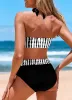 Ställ in ny baddräkt Kvinnor Halter Pushup Bikini Set Beach Swimming Costume Single Swimming Costume S5XL