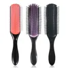 9-Rows Detangling Hair Brush Detangler Hairbrush Scalp Massager Straight Curly Wet Hair Comb Hair Styling Tools barber comb