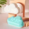 Akcesoria Cloud Barm Clock Kids LED Table Kontrola głosu Wake Up Digital Desktop Clock USB Despertador Elektroniczny zegar