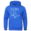 Sudaderas con capucha Sweatsshads Té de dibujos animados Rex lindo e interesante estampado de ropa suave de calles para hombre Capijo de moda informal personalizada M 240425