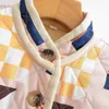 Damenjacken Kurzgeschwindige gedruckte Jacke offen vorderen V-Ausschnitt-Schalkragen Drop Schulter Vintage Outwear Blumenpuffer