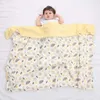 Decken für Babyblasen schlafende Kleinkindabdeckung Säugling Bettwäsche Igel Druck Bambus Gaze Tröster Sommer Krippe Decke Decke