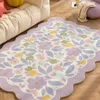 Tapis vikama fraîches fleurs en forme imitation cachemire tapis fille coeur coeur lit chambre à coucher couverture de la maison