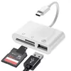 Ny typ C till SD -kortläsare OTG USB -kabel Micro SD/TF -kortläsare Adapter Dataöverföring för MacBook -mobiltelefon Samsung Huawei för data