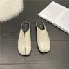 Casual schoenen mode tabi ninja flats lederen split teen platte vrouw gezellige loafers vrouwelijke lage hakken dames muller