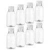 Tazze da 8 pezzi bottiglie di latte bottiglie vuote bevande frigo contenitori mini coperchi barattoli trasparenti frullati riutilizzabili tappi trasparenti riutilizzabili