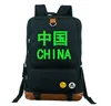 Backpack China Letters Rucksäcke Noctilucent Kinder Beutel Unisex Teenages Chinese Cartoon Rucksack Studenten Studienreiseschule Studienschule Studienbeutel