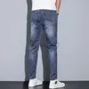 Herren Jeans 2022 Frühling/Sommer Neue Korean Edition Herren Jeans Elastizität Slim Fit Small Feet Hosen Herren Blue Youth Jeans Hose Plus Size Hosen