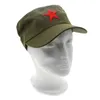 Beratschuller Chinese China Unisex Baumwollstoff Red Star Green Flat Military Hats Armee Cap