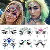 Tatueringsöverföring 3D Sexig Diamond Eyebrow Stickers Rhinestones Glitter Face Decoration Tillfällig Fake Tattoo Stickers Crystal Chest Jewels 240426