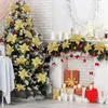 Flores decorativas Decorações de flores de Natal Árvore das plantas artificiais férias rosa ao ar livre