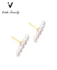 Gestüt Ohrringe von weißer Multi -Peal -Perlenbalance -Ohrringe für Ladies Juwely Hochzeitsfeier 55599896
