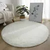 Carpets Tapis de cheveux en soie tapis de sol rond Mat de sol de chambre à coucher tapis de lit de chevet lavable