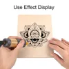 Tattoo Transfer 5pcs Tattoo Blank Practice Skin Eyebrow Gragon Pattern Paint Mixer Makeup Double Side Practice Skin 240426