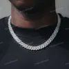 Konstgjord diamantkedja Silver Moissanite Round Miami Chains Wholesale Low Price Moissanite Cuban Link Chain Halsband för honom