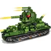 Transformation toys Robots 2024 New Military Tank Car Assembly Toy Building Block Boys Intelligent Children KV99 Armored Car GiftL2404