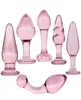 Ny Pink Glass Anal Plug Exquisite Sexy Toys Anus Dilator Buttplug Sex Toys For Woman Glass Anal Balls Dildo Butt Plugs Y181108029535192