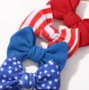 ncmama Independence Day Bowknot Hair tie 4th of July Hair Bow Hair band American Flag Patriotic Bows scrunchie