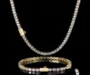 Collana da tennis con diamante a bling da tennis graduato per uomo in acciaio inossidabile 18k in oro vero oro graduato con caduta di gioielli graduati 8671312