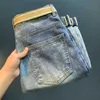 Jeans para hombres Mens Jeans Primavera 2024 Bordado de alta gama Pantalones casuales estadounidenses producidos con tuberías rectas ultra delgadas de mezclilla suelta Q240427