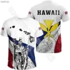 Camisetas masculinas Polinésia Havaí King Kamehameha Tribo da bandeira country Hawaii 3dprint Rua Roupe