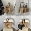 Ladies Beach Bags Woven Evening Bag Contrast Grass Fashion Instyle Trendy Women's Shoulder Handbag