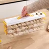 Bottiglie di stoccaggio Scacco di gnocchi multi strati di grande capacità trasparente freezer impilabile di manutenzione trasparente con cucina timer croccante