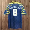 1998 1999 2000 Parma Calcio Mens Soccer Jerseys 93 95 97 03 04 CRESPO CANNAVARO BAGGIO ASPRILLA ADRIANOホームイエローブルーフットボールシャツ