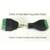 2024 10pcs CCTV PHONO PLIG JACK 3 POSTES 3,5 mm mâle / femelle à 3 broches AV VIS AV BALUM ADAPTATE