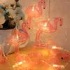 Cordes LED Pink Christmas Xmas String Fairy Wedding Light Flamingo Lights Chain Decor Battery Powerred Home Lighting