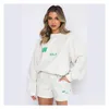 Dames tracksuits hoodies ontwerper witte vrouwen twee stukken sets sweatsuit herfst vrouwelijke hoody broek met sweatshirt dames losse jumper otfpt