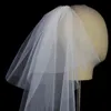 Gioielli per capelli da sposa La005 semplice matrimonio da sposa velo a 2 strati morbido tulle bronto bordo velo da donna accessori per matrimoni