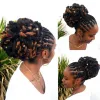 Chignon LUPU Synthetic DreadLock Afro Puff Hair Bun Chignon Drawstring Ponytail Faux Locs Clip In Pony Tail Hair Pieces for Black Women